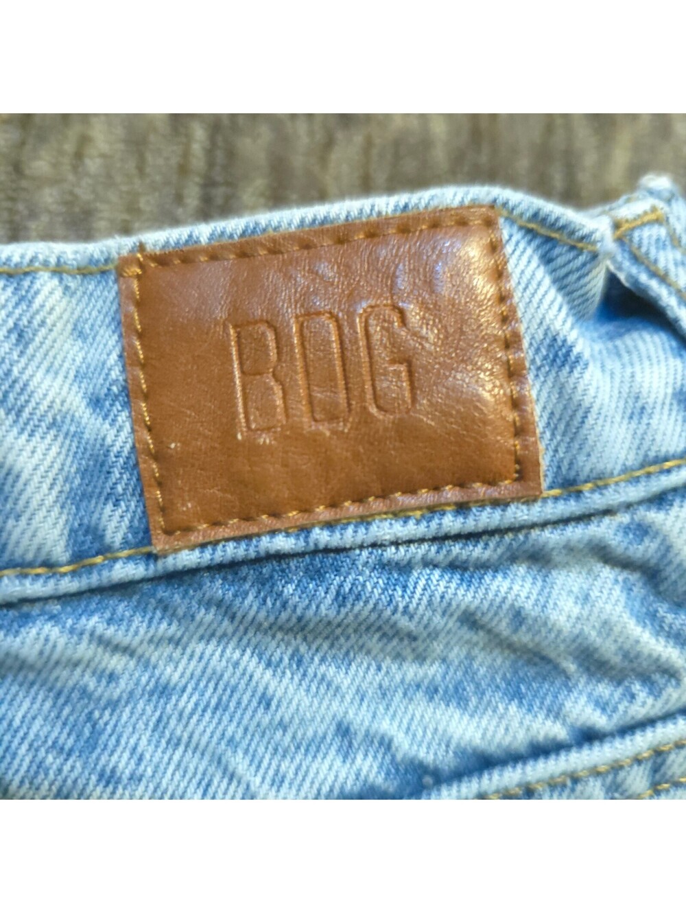 BDG Light Blue Distressed Denim Shorts Size 28 - Picture 5 of 5